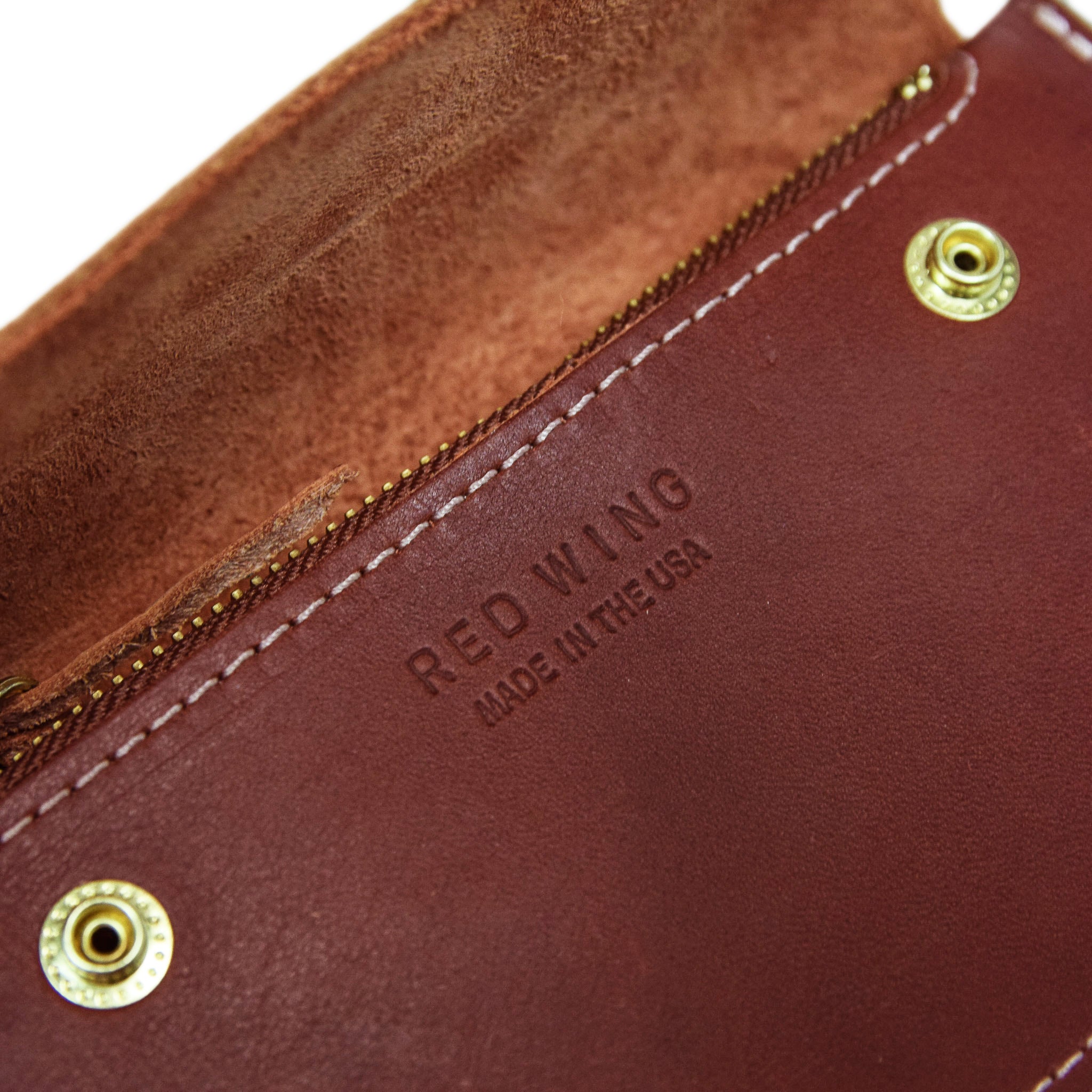CLOSE UP OF RED WING WALLET