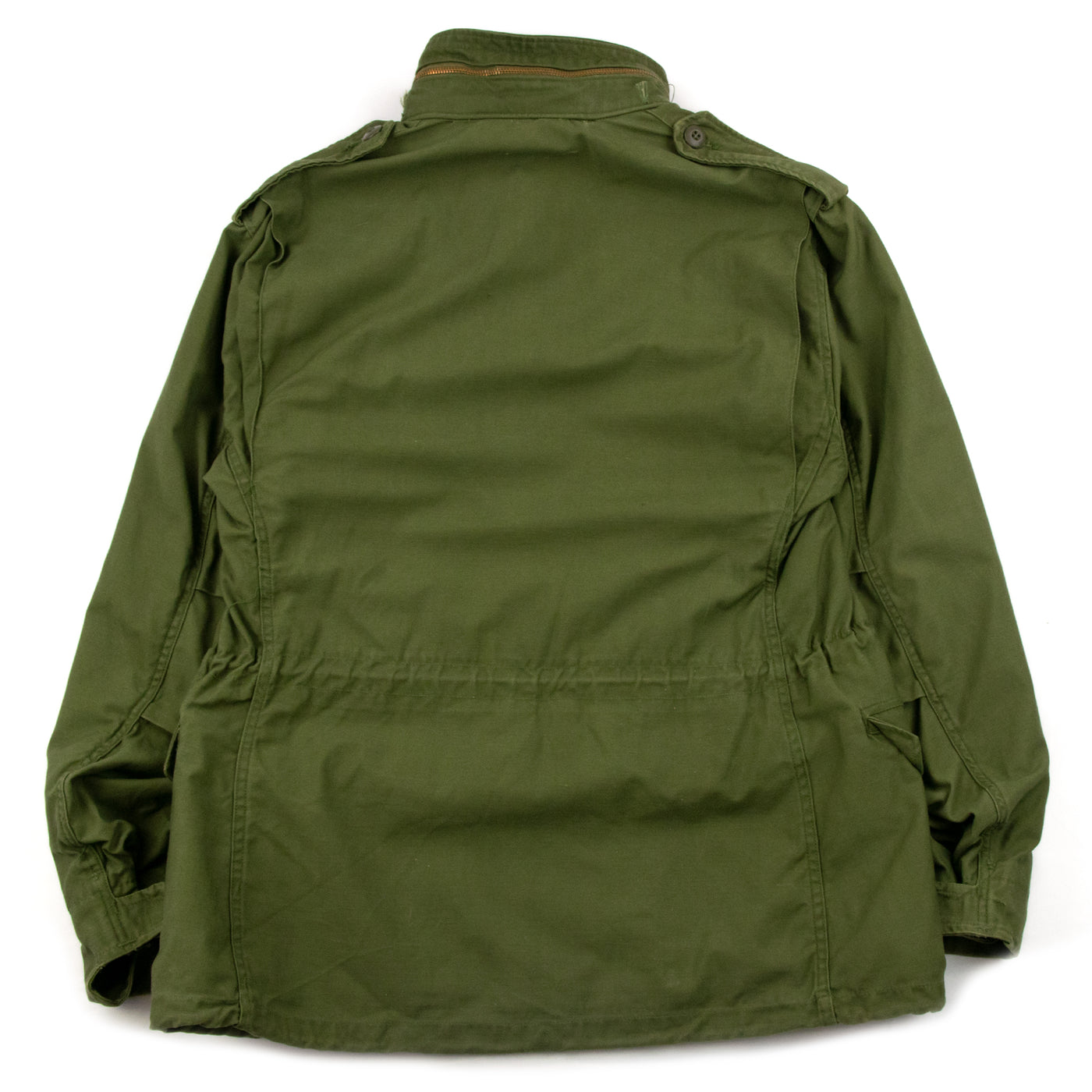 Vintage US Army Alpha Industries M-65 Cotton Sateen Military Field Jacket 0G-107 Green - M Back
