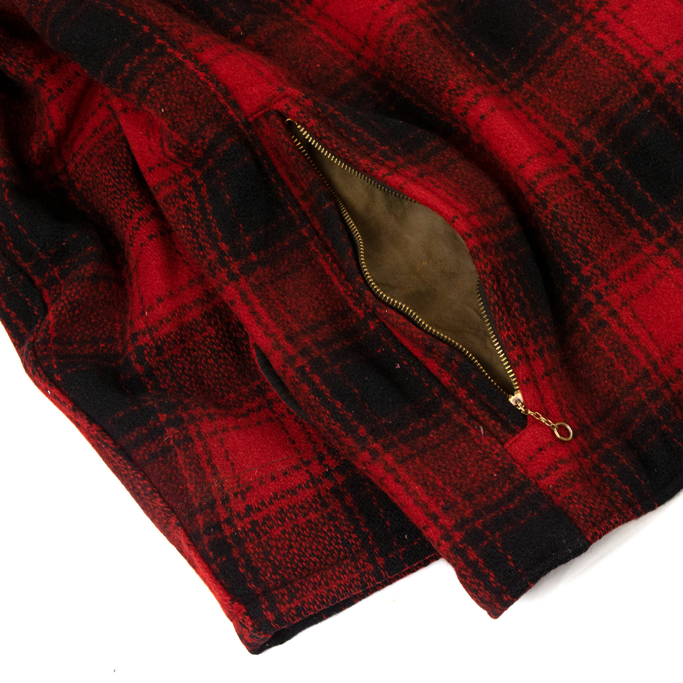 Vintage 1950's Drybak Wool Hunting Plaid Mackinaw Jacket Made In U.S.A - M Zip
