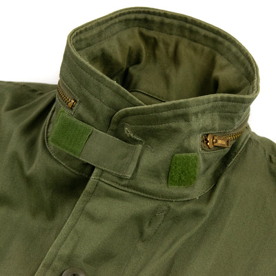 Vintage USMC Vietnam Era M-65 Cotton Sateen Field Jacket 0G-107 Green - M Collar Tab