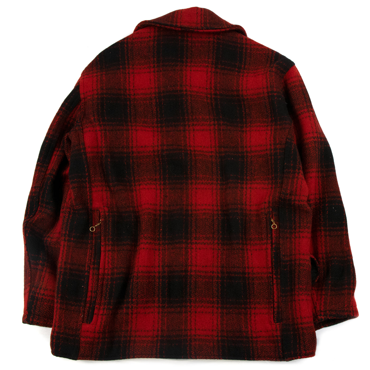 Vintage 1950's Drybak Wool Hunting Plaid Mackinaw Jacket Made In U.S.A - M Back