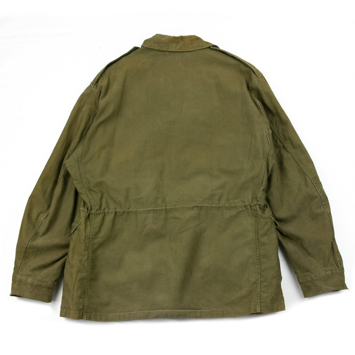Vintage 1940s M-1943 US Army WWII Military Field Jacket Olive Green - M Back