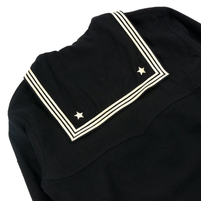 Vintage 1960 Vietnam War Era US Navy Cracker Jack Military Wool Shirt Back