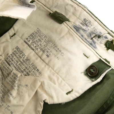 Vintage 1952 US Army Korean War M-1951 Hemmed Shell Field Trousers - M Regular Tag