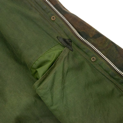 Vintage 1980's Barbour One Crest Waxed Cotton British Falklands DPM Camouflage Jacket Inside