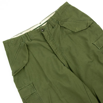 Vintage 1970s US Army M-1965 Cotton Sateen Military Field Trousers OG-107 - M Detail