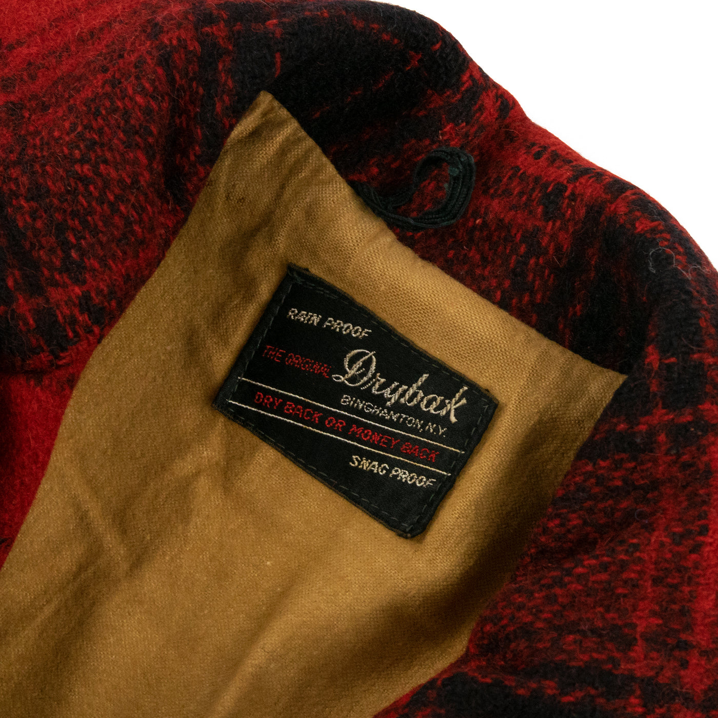 Vintage 1950's Drybak Wool Hunting Plaid Mackinaw Jacket Made In U.S.A - M Tag