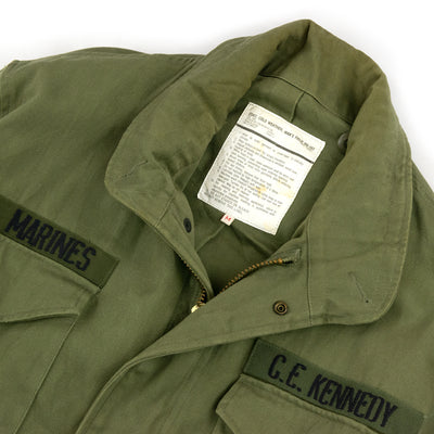 Vintage USMC Vietnam Era M-65 Cotton Sateen Field Jacket 0G-107 Green - M Tag