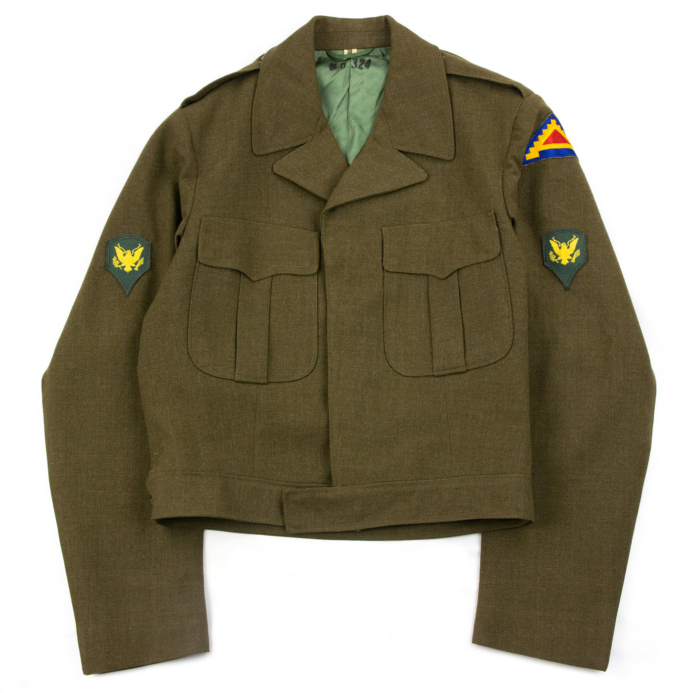 Vintage 1950s Korean War Era US Army Eisenhower 'Ike' Military Field Jacket - M Front