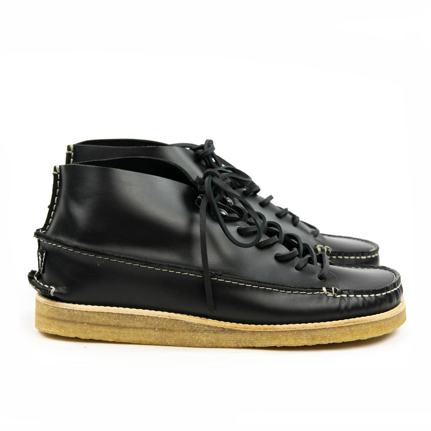 Yogi Fairfield Leather Lace Up Boot Crepe Sole Black Side