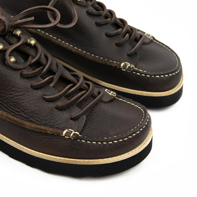 Yogi Fairfield Leather Lace Up Boot Black EVA Sole Dark Brown Toe