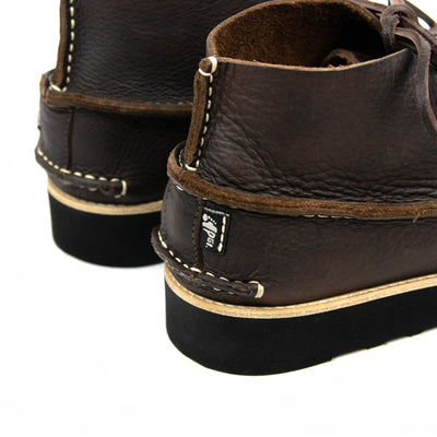 Yogi Fairfield Leather Lace Up Boot Black EVA Sole Dark Brown Heel