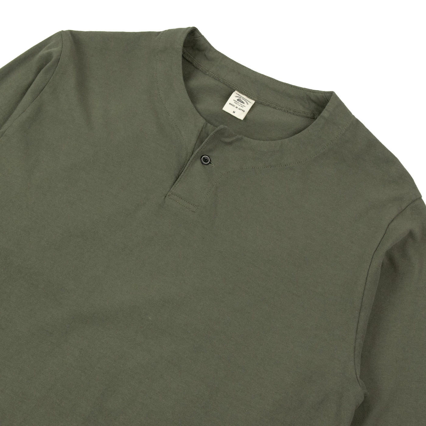 Jackman Long Sleeve Henley T-Shirt Dark Loden Front