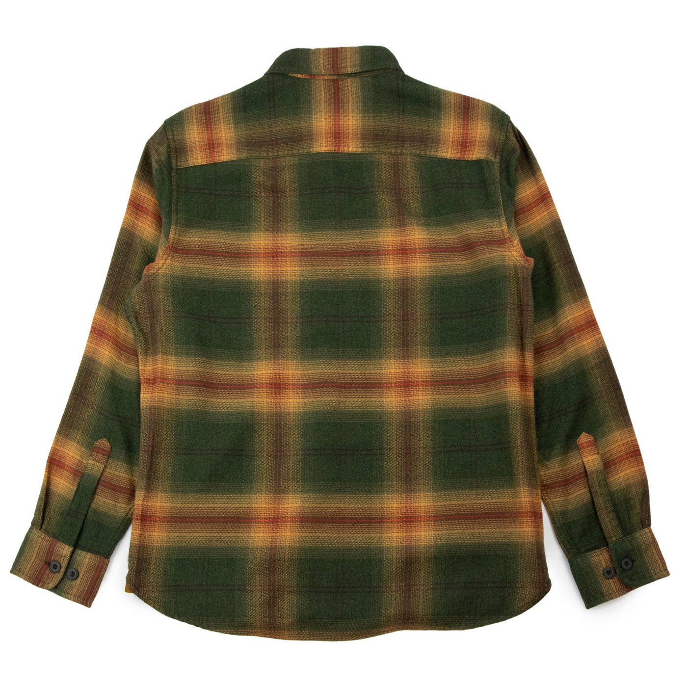 Pendleton Burnside Flannel Shirt Dark Olive / Gold / Red Plaid Back
