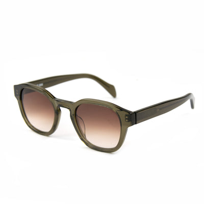 YMC Allday Sunglasses Olive Green Graduated Brown Lenses