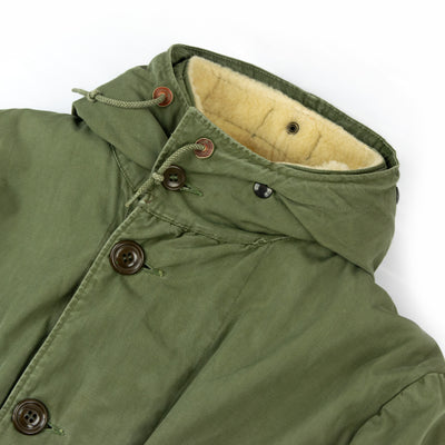 Vintage 1950s US Army Air Force M-47 Military Parka with Detachable Pile Liner - M Collar