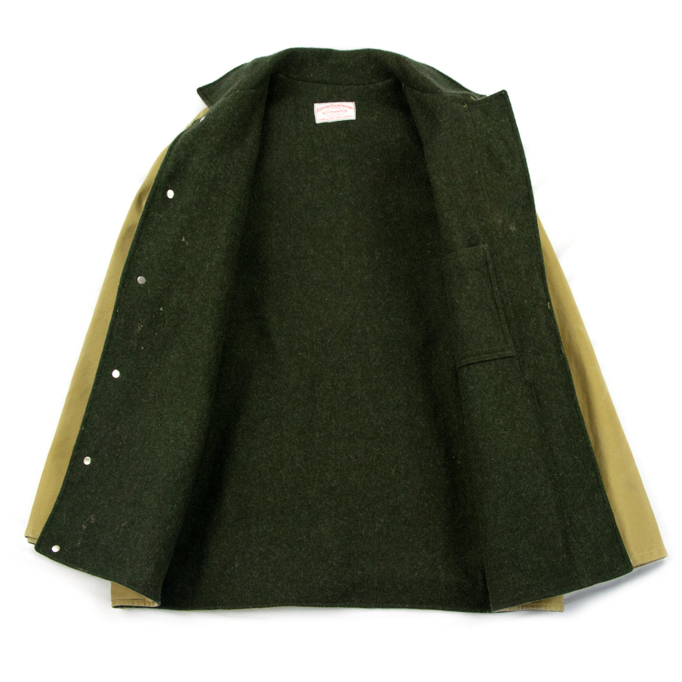 Vintage Filson Caped Canvas Cruiser Wool Lined Workwear Jacket Beige - L / XL Lining