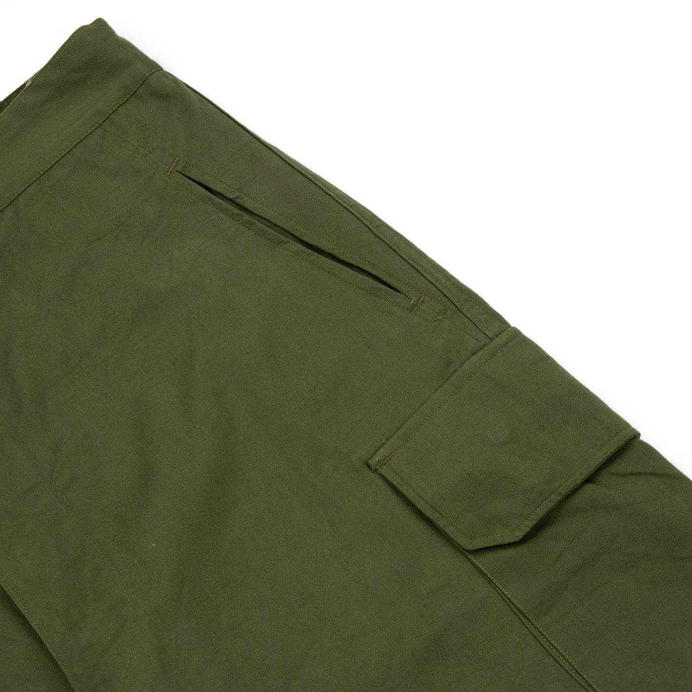 Vintage 1950s French Army M47 HBT Military Cargo Trousers - 36 Pocket