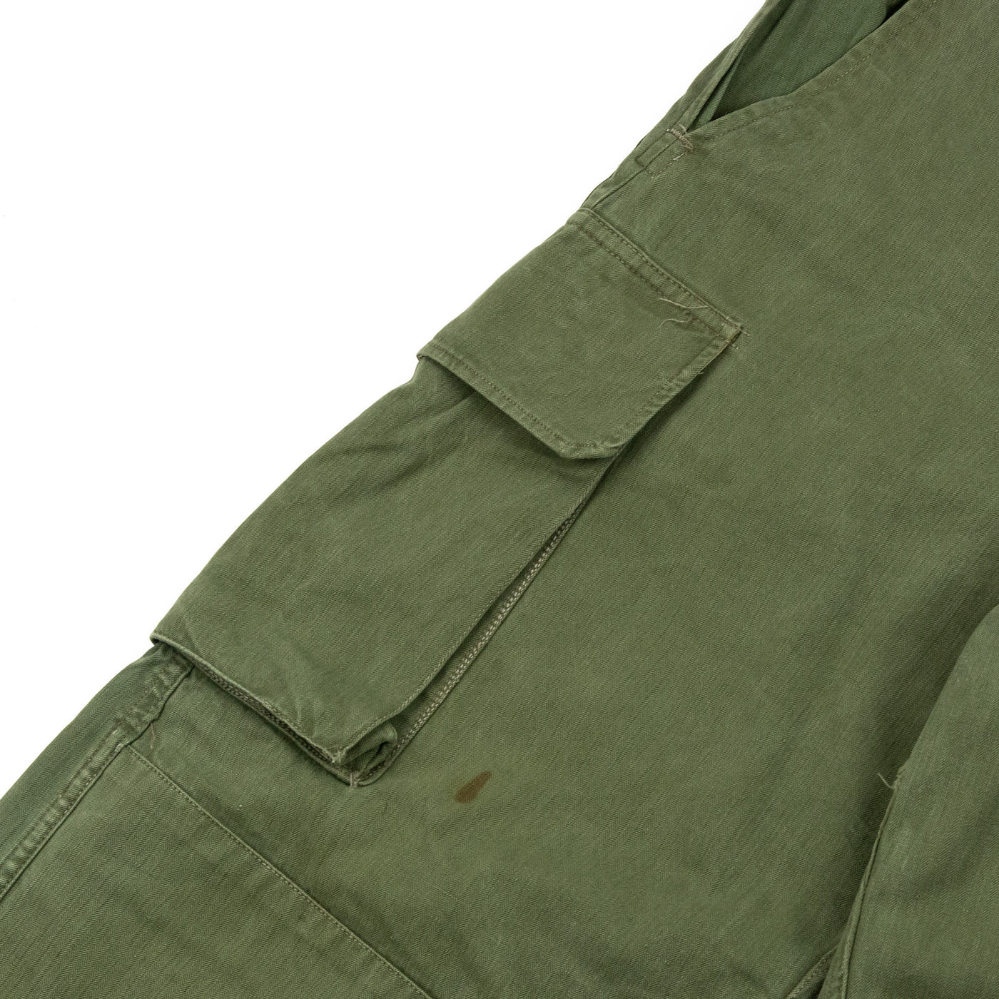 Vintage 1950s French Army M47 HBT Military Cargo Trousers - 30 Pocket