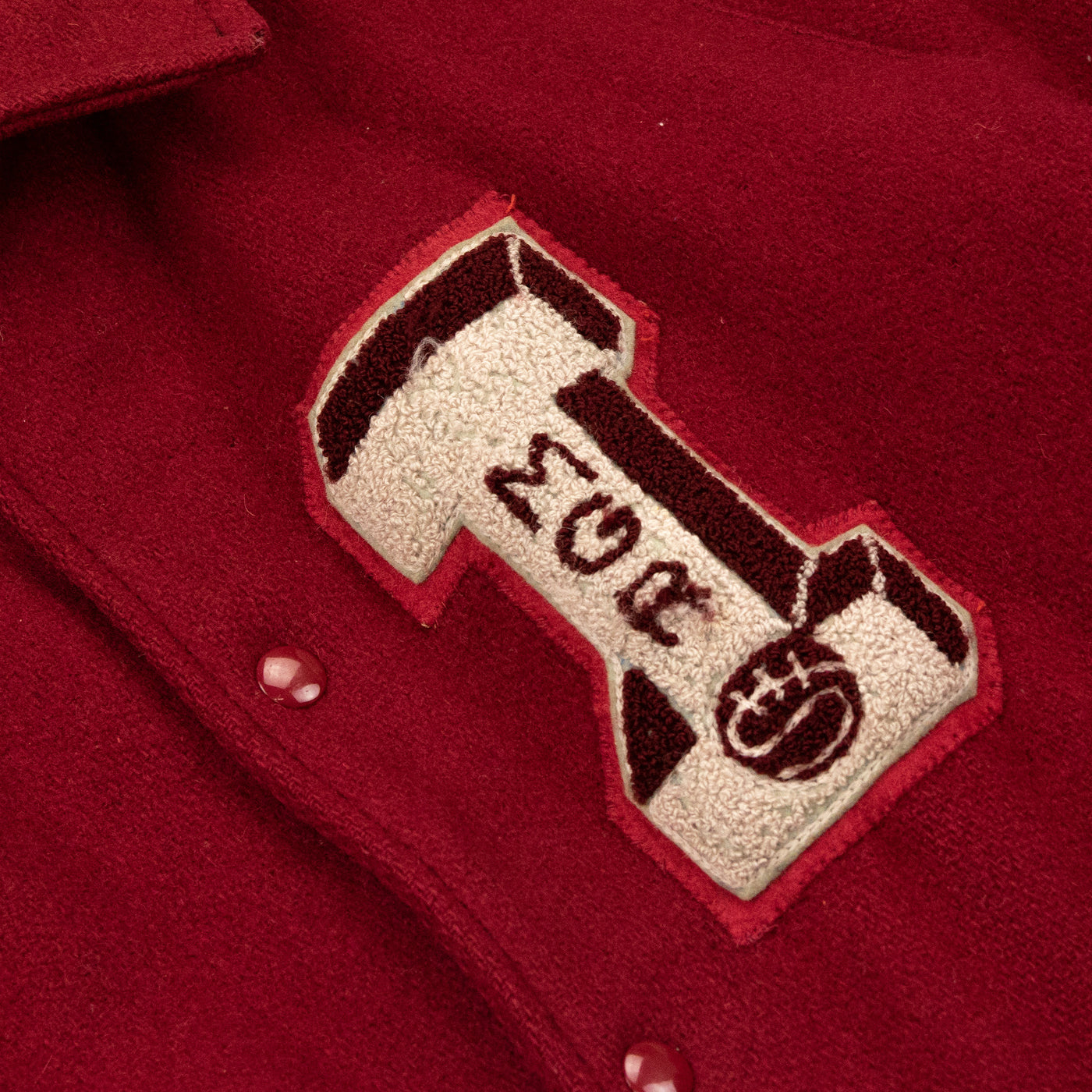 Vintage 1940s Rex Sporting Goods Long Varsity Baseball Jacket Made In USA - M Tag