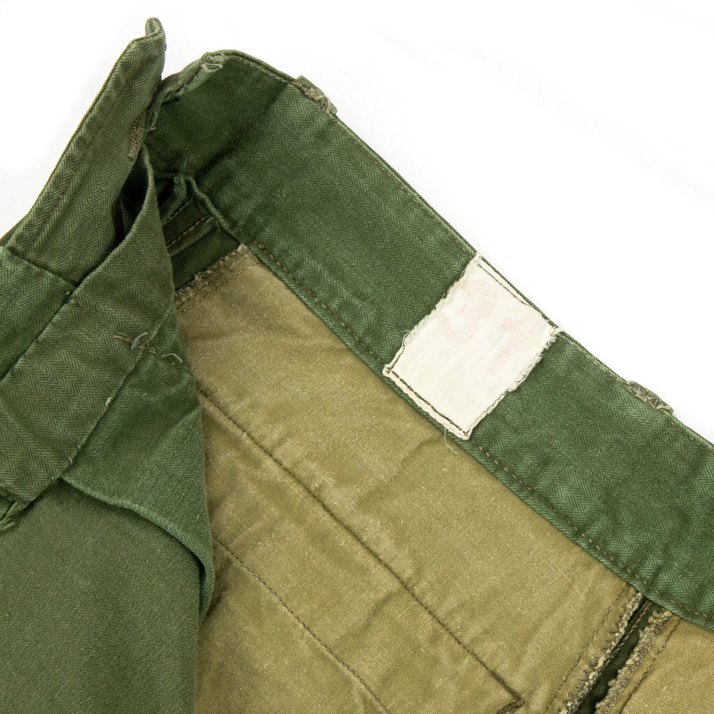Vintage 1950s French Army M47 HBT Military Cargo Trousers - 30 Tag