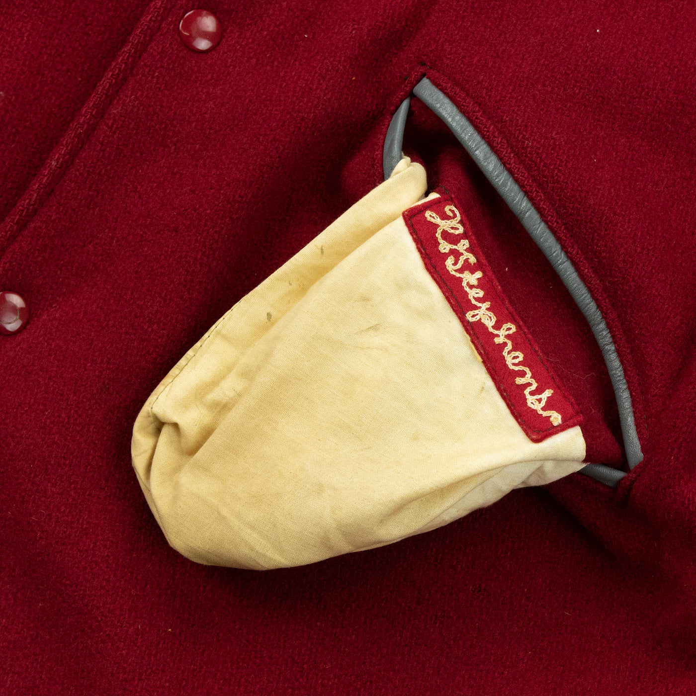 Vintage 1940s Rex Sporting Goods Long Varsity Baseball Jacket Made In USA - M Pocket