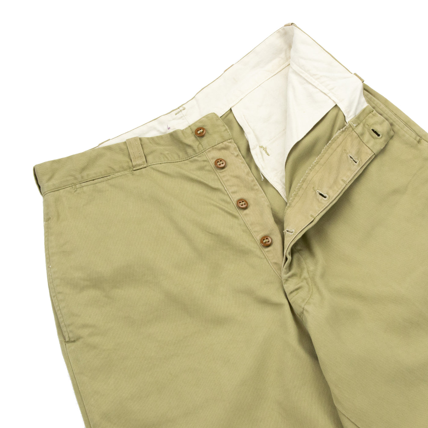 Vintage 1950s US Army Officers Military Chino Trousers Khaki - 28