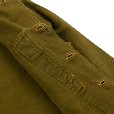 Vintage 1950s Dutch Army Military HBT Field Shirt Brown - S Inside Details