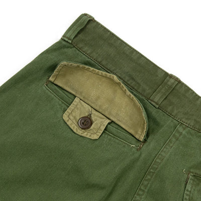 Vintage 1950s French Army M47 Military Cargo Trousers - 31 Pocket