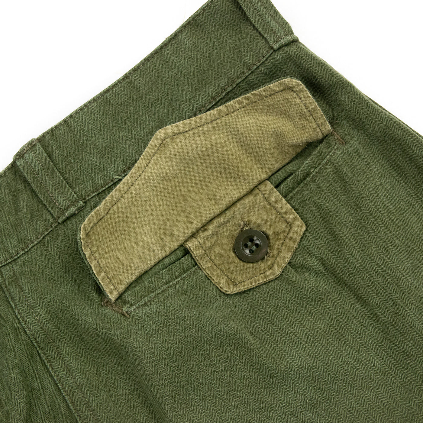 Vintage 1950s French Army M47 HBT Military Cargo Trousers - 29