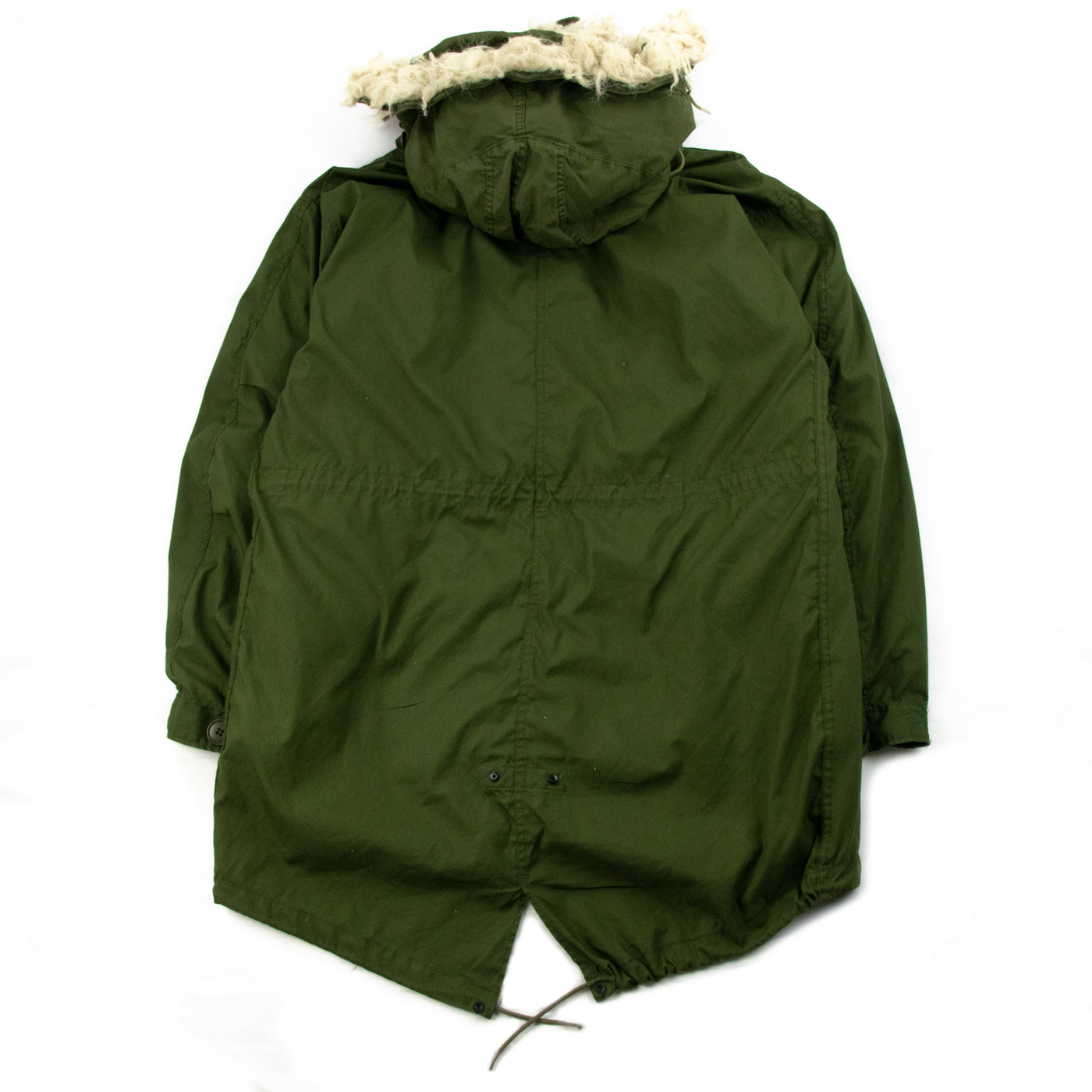 Vintage M-65 80s US Army Extreme Cold Weather Fishtail Parka - S Oversized Back