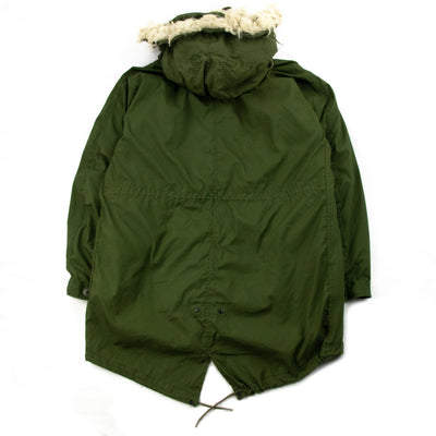 Vintage M-65 80s US Army Extreme Cold Weather Fishtail Parka - S Oversized Back