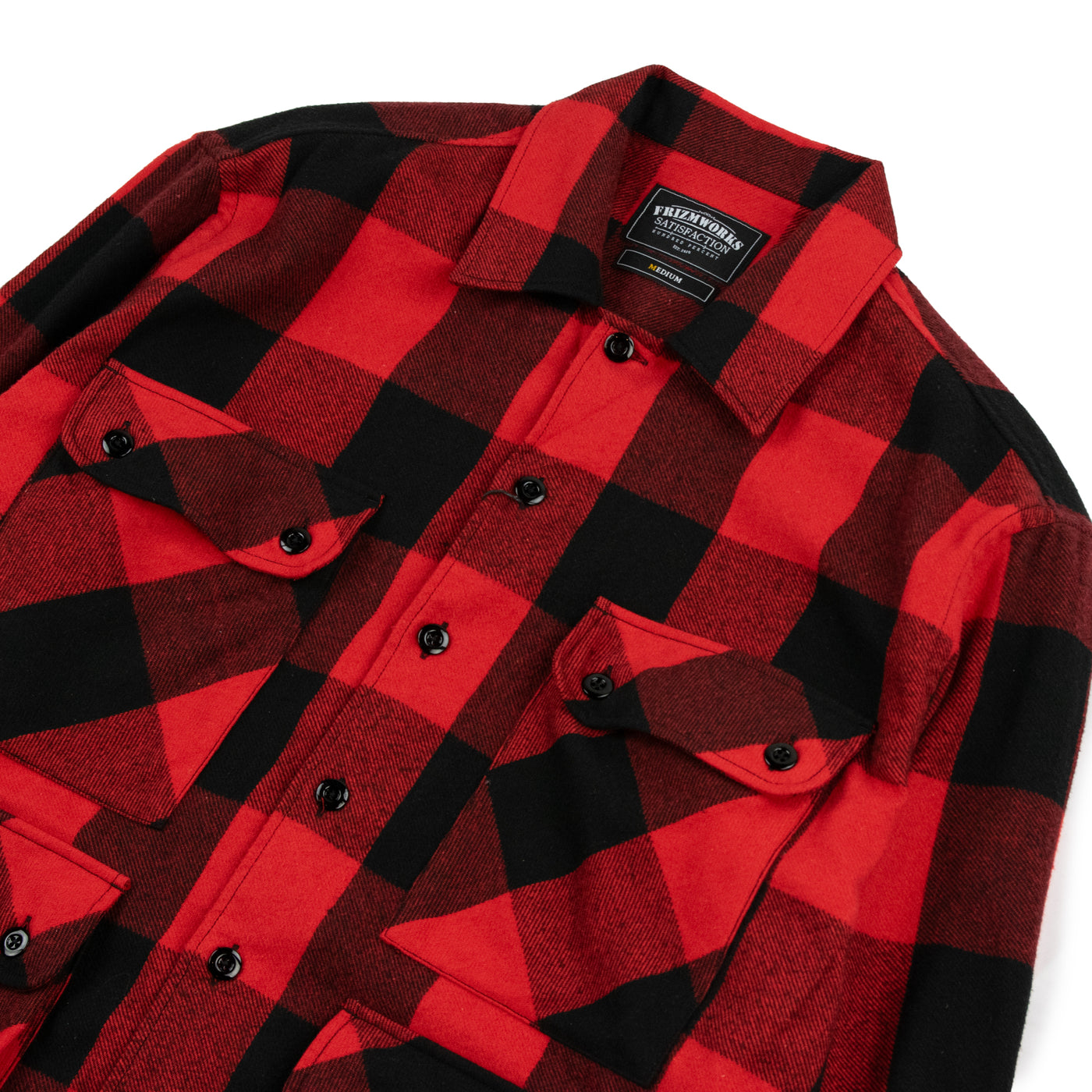 Frizmworks Buffalo Check Shirt Jacket Red / Black Front