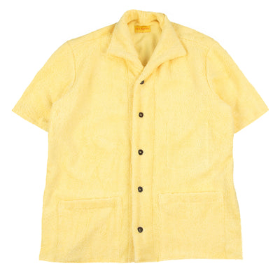 H.E Sports One Piece Towelling Shirt Yellow Front