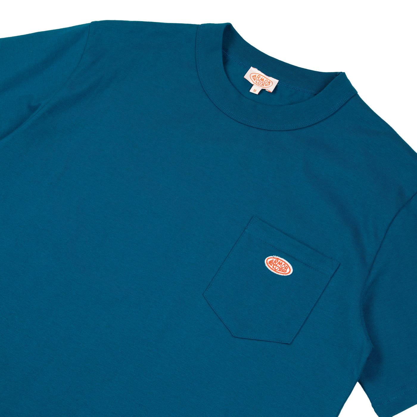 Armor-Lux Heritage 79151 Logo Pocket T-Shirt Bleu Glacial Chest