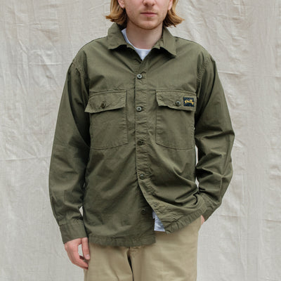 Stan Ray Cotton Ripstop CPO Style Shirt Olive Front