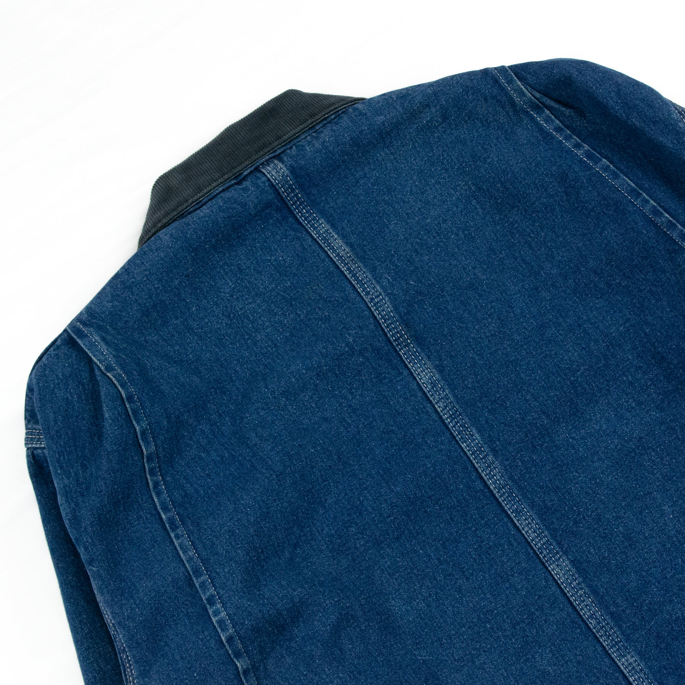 Vintage Carhartt Blanket Lined Blue Denim Worker Chore Jacket M Boxy BACK