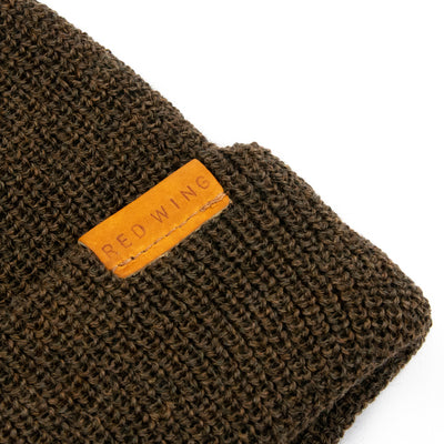  Red Wing Merino Wool Knit Beanie Brown Heather Made in USA LABEL