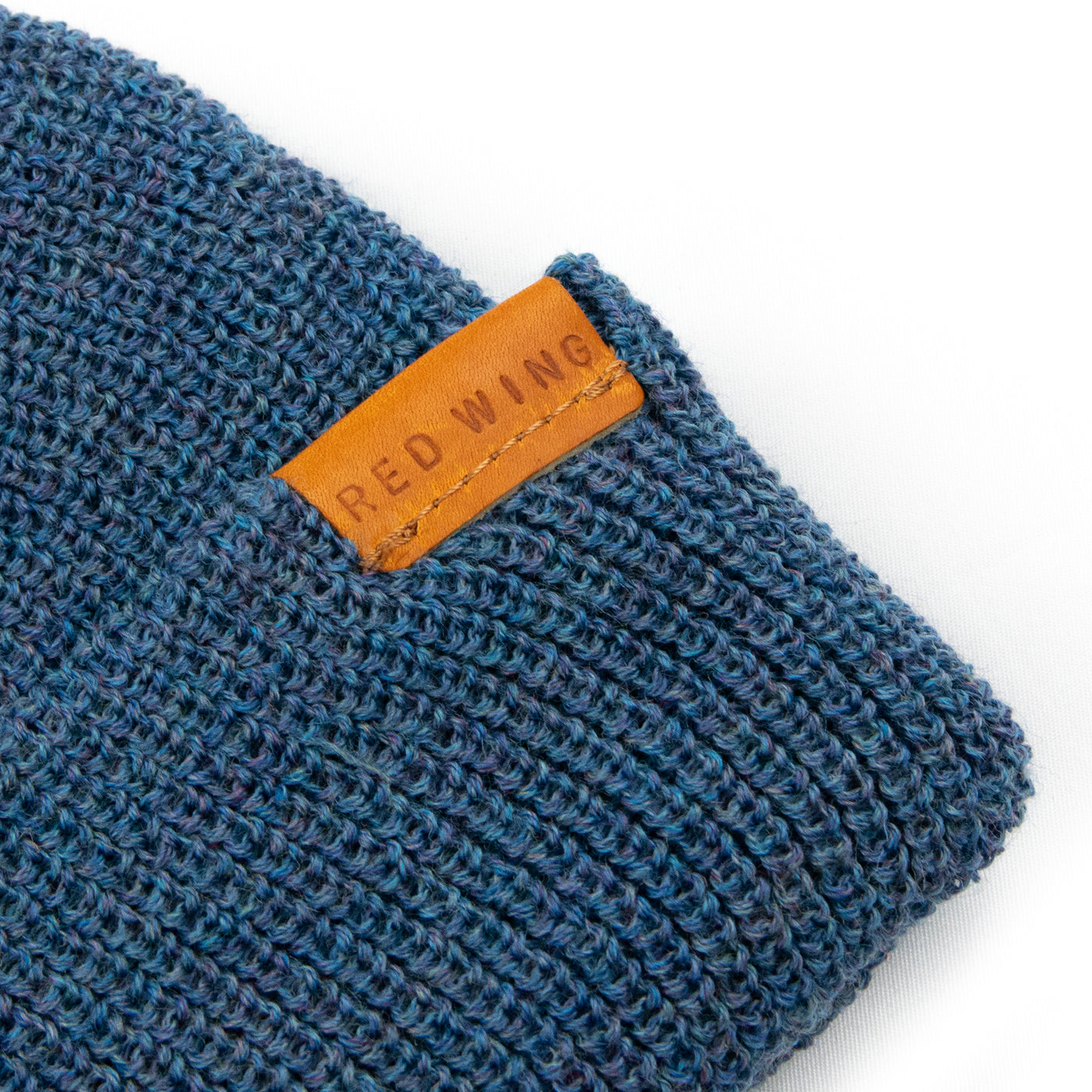  Red Wing Merino Wool Knit Beanie Blue Heather Made in USA LABEL