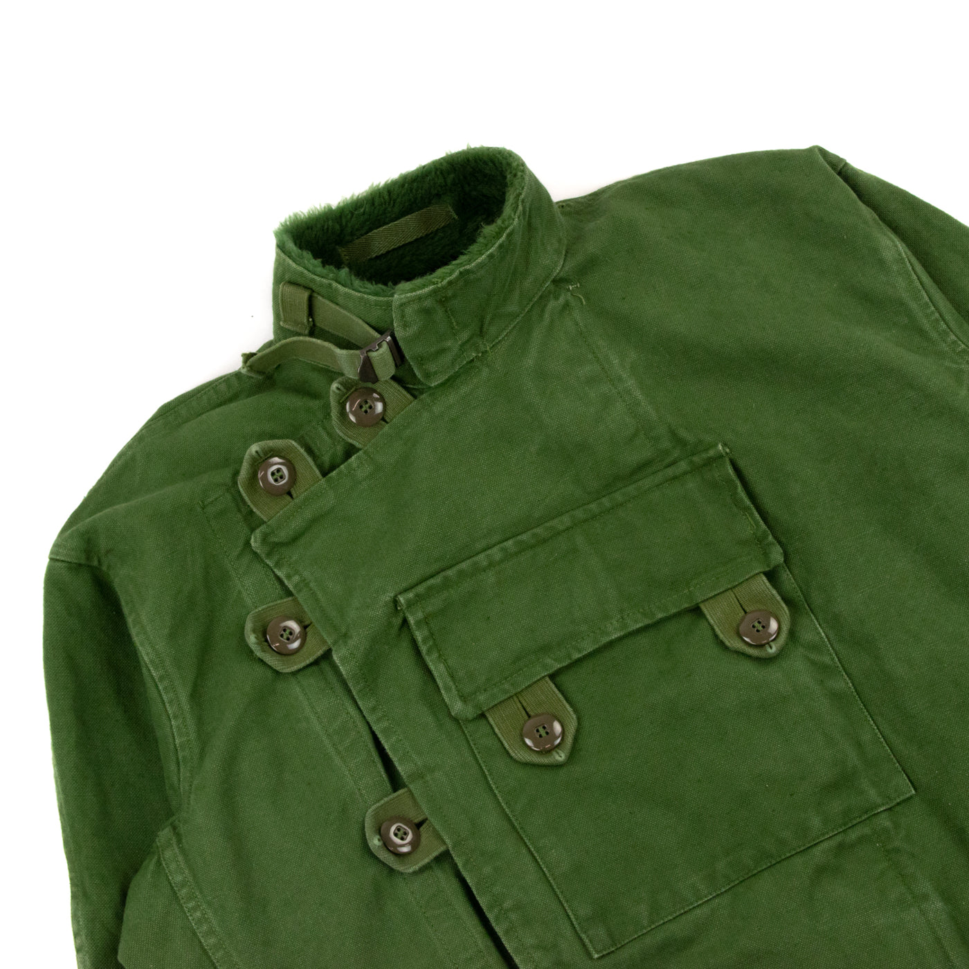 Vintage 60s Swedish Army Military Motorcycle Tanker Jacket XL CHEST