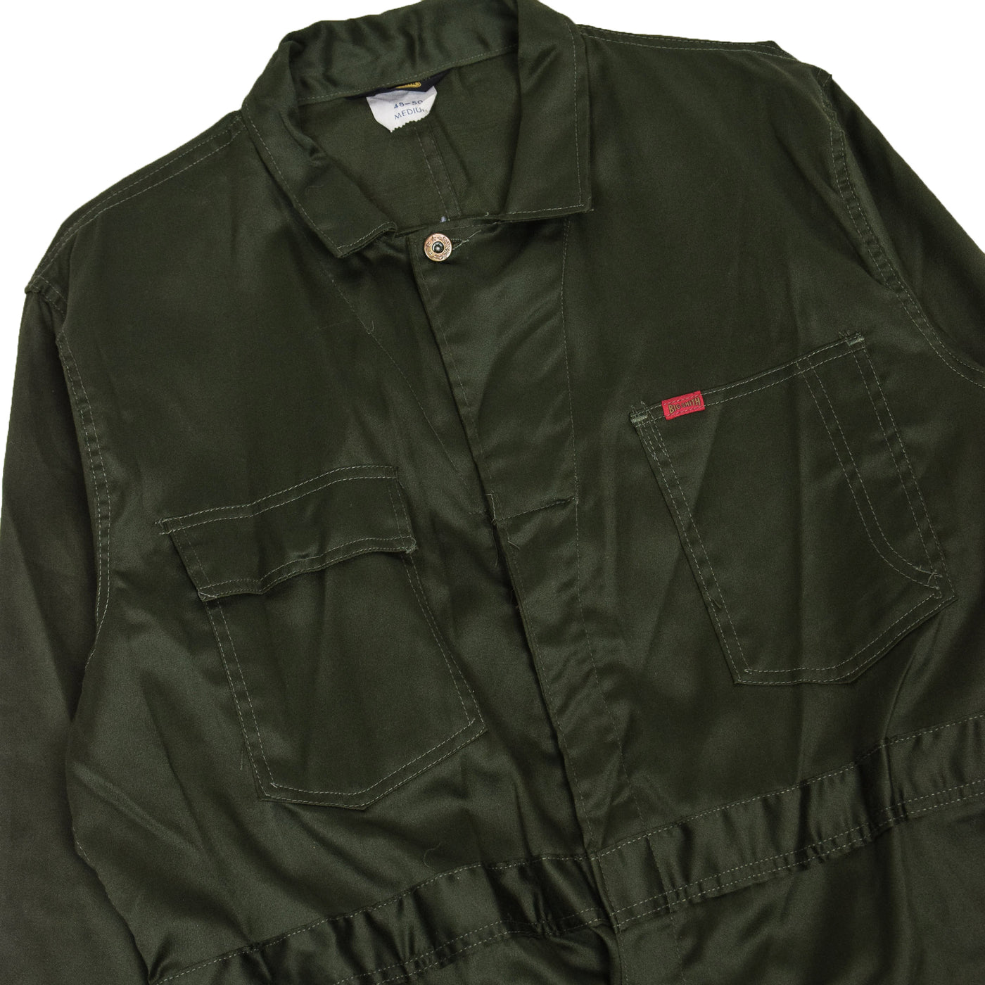 Deadstock Big Smith Workwear Coverall Green Cotton Boiler Suit L CHEST