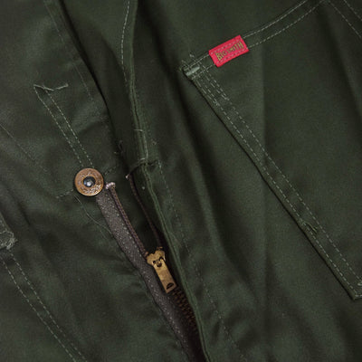 Deadstock Big Smith Workwear Coverall Green Cotton Boiler Suit L CHEST DETAIL