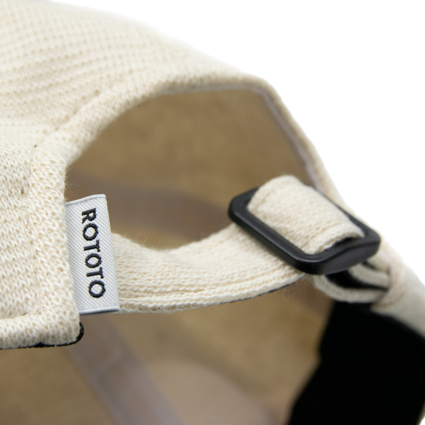 Rototo Six Panel Knitted Baseball Cap Ecru Made in Japan  STRAP 
