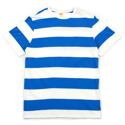 TSPTR Border Stripe T-Shirt White and Royal Blue FRONT 