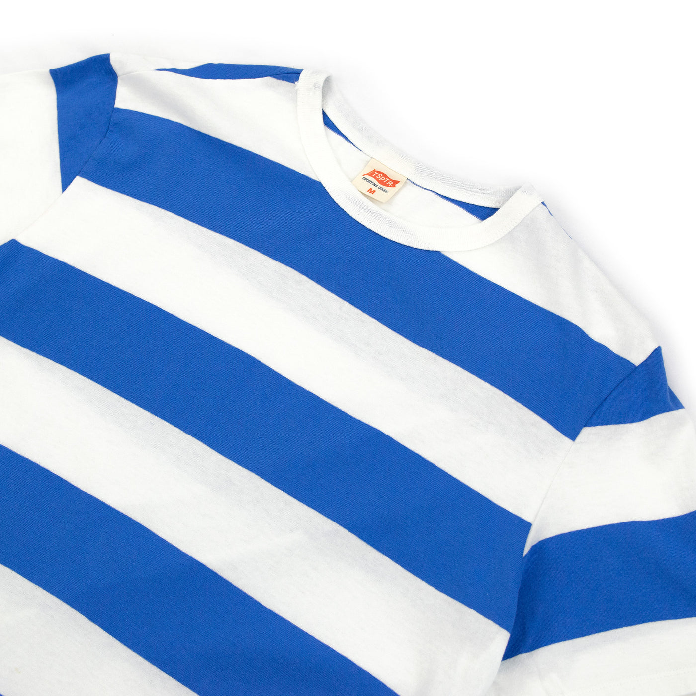 TSPTR Border Stripe T-Shirt White and Royal Blue CHEST