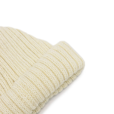 Connor Reilly Wool Watch Cap White Made In England Wool Detail