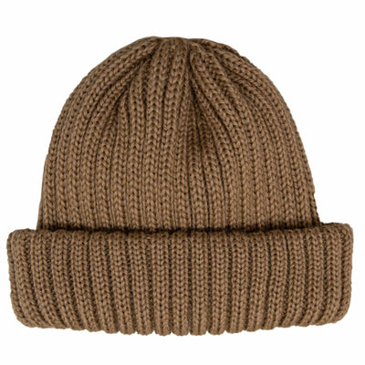 Connor Reilly Wool Watch Cap Coffee Made In England FRONT 