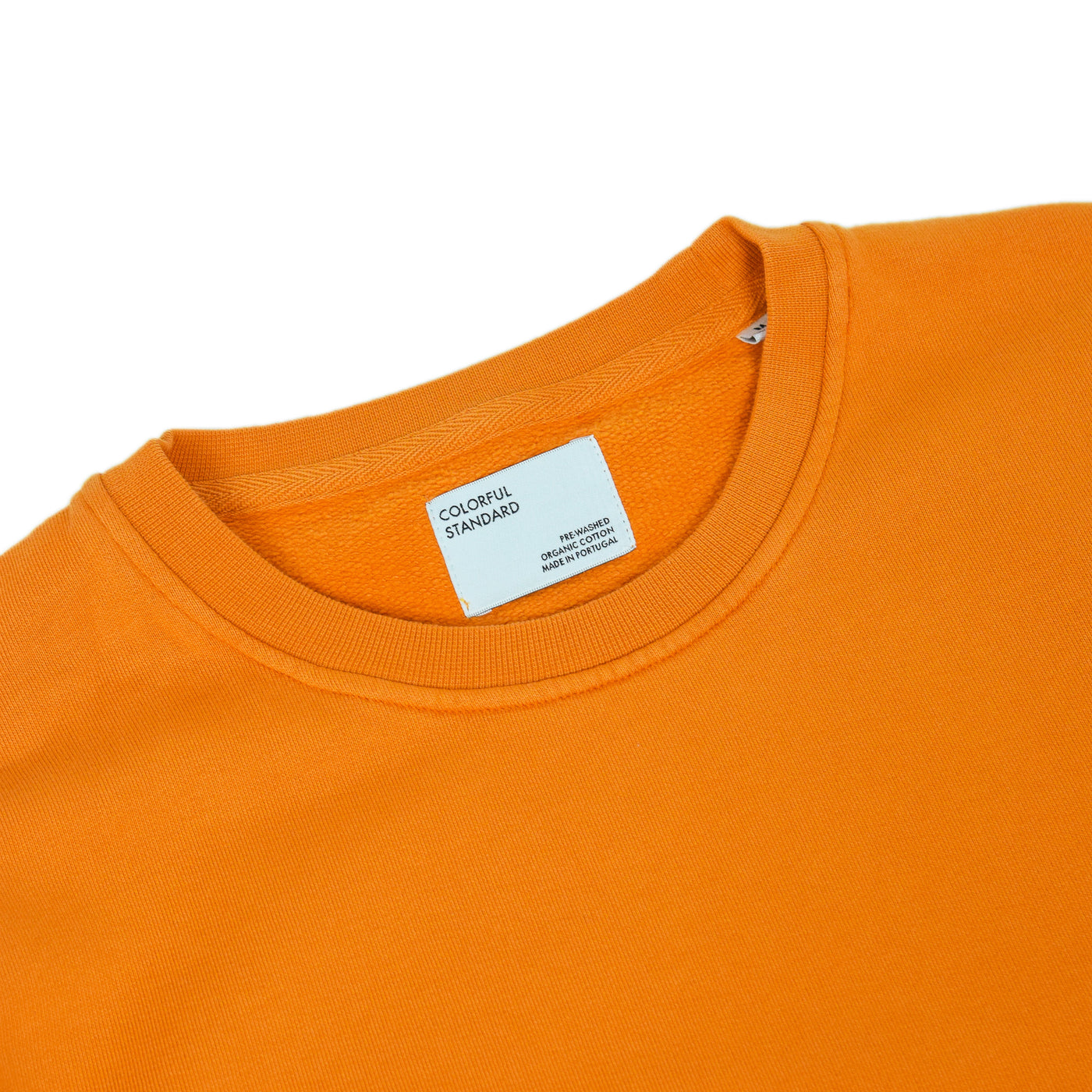  Colorful Standard Crew Sweat Organic Cotton Burned Orange label