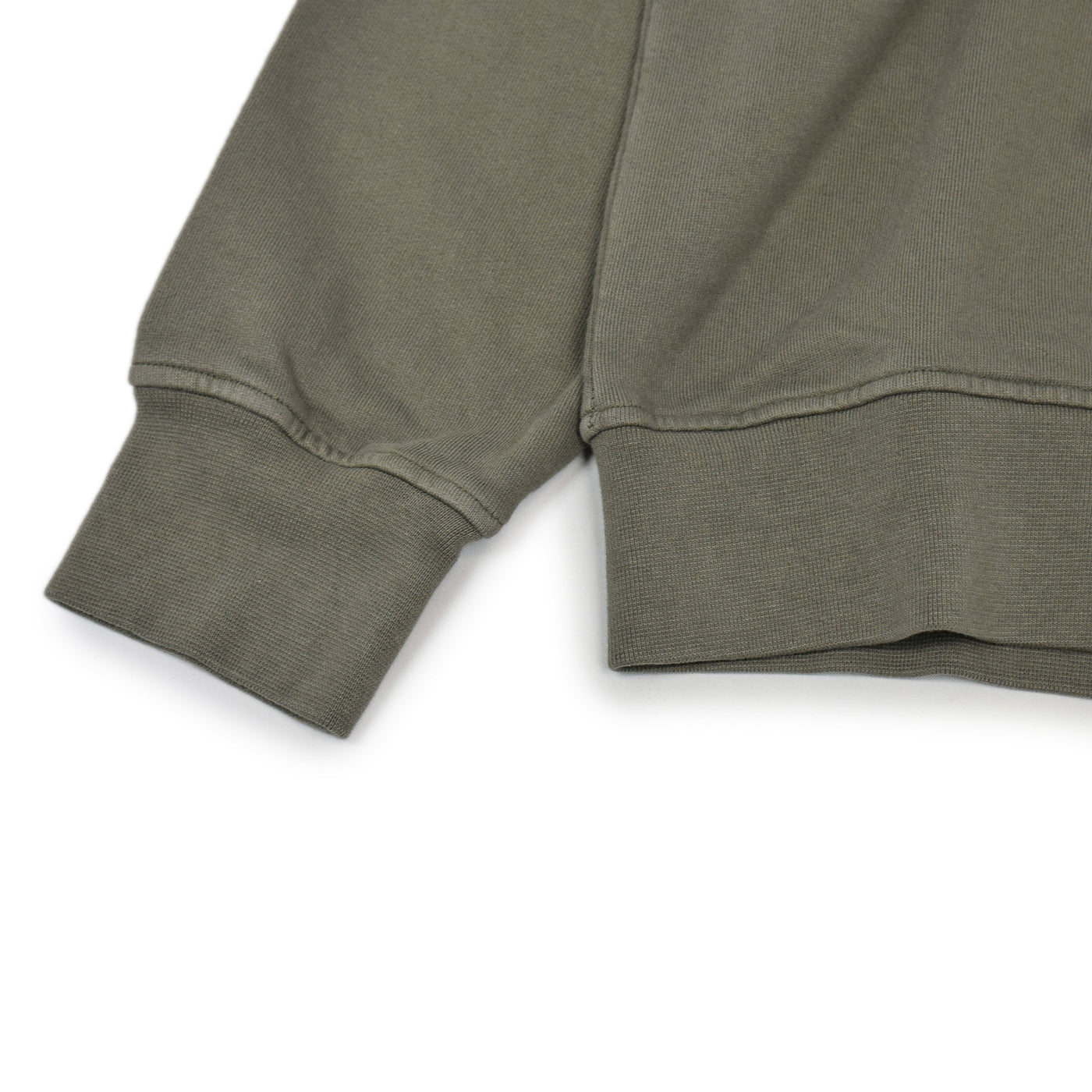 Colorful Standard Classic Organic Cotton Crew Sweat Dusty Olive ribbed cuff