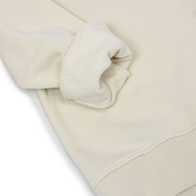 Colorful Standard Classic Organic Cotton Crew Sweat Ivory White cuff rolled